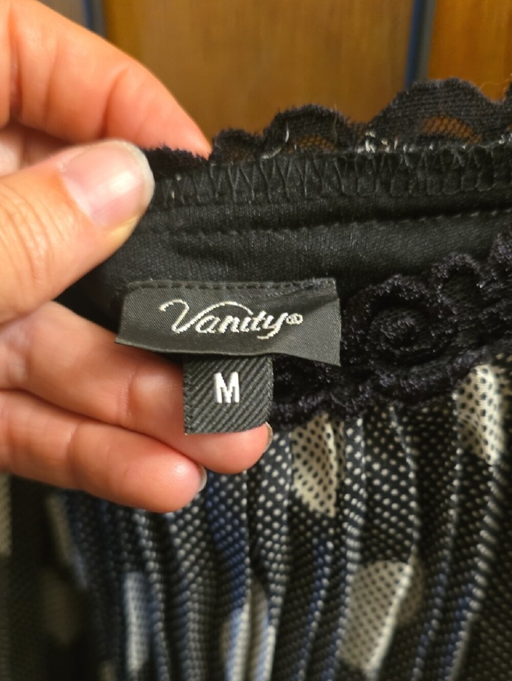 Vanity Black & White Polka Dot Layered Camisole - Picture 2 of 4